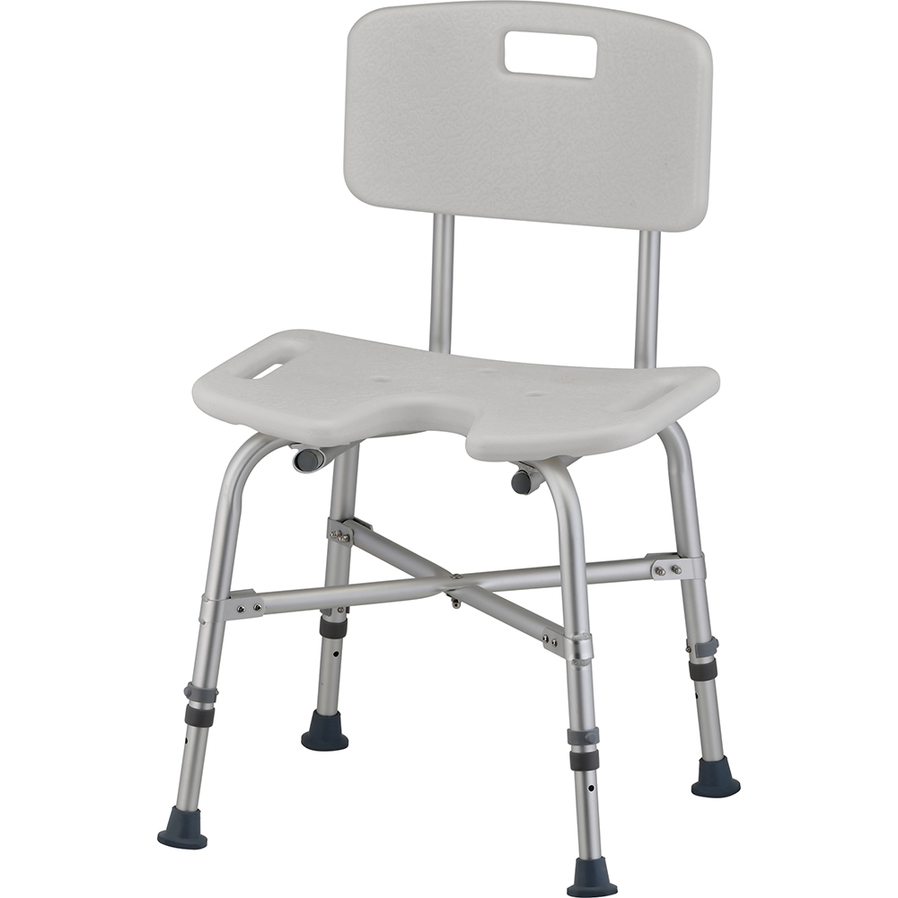 HEAVY DUTY BATH SEAT W/ BACK & U-SHAPED CUT OUT